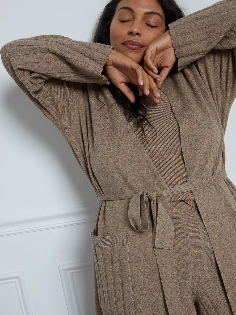 Cozy Women's Rib-Knit Robe